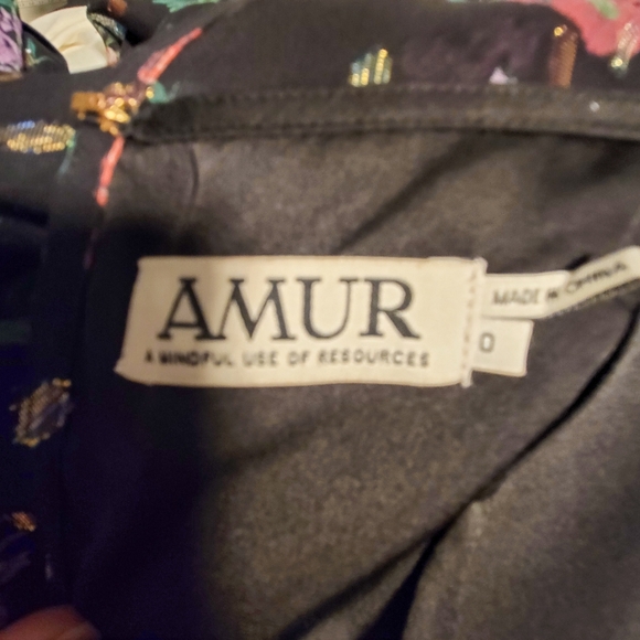 Amur Sabine Draped Midi Dress size 0 - Picture 8 of 10